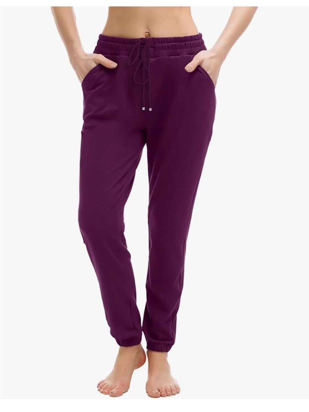 Women's Purple Drawstring Jogger Pants